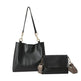 Two-piece Set Large Capacity Leather Totes shoulder Work Commuter Bag - EX-STOCK CANADA