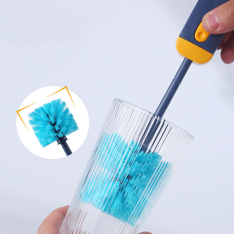 4 In 1 Bottle Gap Cleaner Brush Multifunctional Cup Cleaning Brushes Water Bottles Clean Tool Mini Silicone U-shaped Brush Kitchen Gadgets 