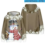 Christmas Snowman Personalized Printed Hoodie Sweatshirts - EX-STOCK CANADA