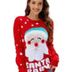 Women's Tops Santa Pullover Sweater Autumn And Winter Letter Embroidery Christmas Red Sweaters Long Sleeve Crew Neck Clothes - EX-STOCK CANADA