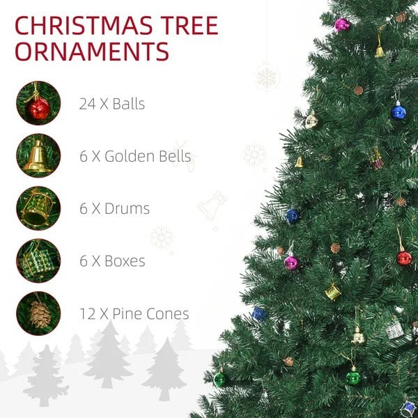 7ft Green Christmas Tree Artificial Xmas Holidays Party With Decoration Ornament EX-STOCK Canada 