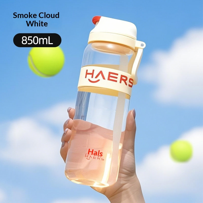 HAERS 850ml Tritan Water Bottle with Hidden Straw – BPA-Free, Heat-Resistant | 4 Colours 4
