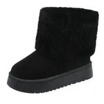 Thick-soled Plush Snow Boots Winter Warm Mid-tube Furry Cotton Shoes For Women Short Boot - EX-STOCK CANADA