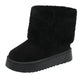 Thick-soled Plush Snow Boots Winter Warm Mid-tube Furry Cotton Shoes For Women Short Boot - EX-STOCK CANADA