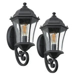 Outdoor Waterproof Glass Retro Wall Light Support Many Types Of Bulbs -2 Packs With Light Sensing - EX-STOCK CANADA