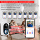 D10 Intelligent Wireless Doorbell Camera With Rechargeable Battery, Two-way Audio, 2.4G Wi Fi, APP Remote Intercom, Free Rolling Cloud Storage Built-in Battery EX-STOCK