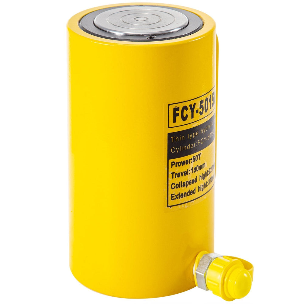 50T 6In Stroke Hydraulic Cylinder Jack Solid Single Acting Hydraulic Ram Cylinder 150mm Hydraulic Lifting Cylinders For Bending, Straightening And Pulling On Trucks, Tractors And Heavy Equipm EX-STOCK