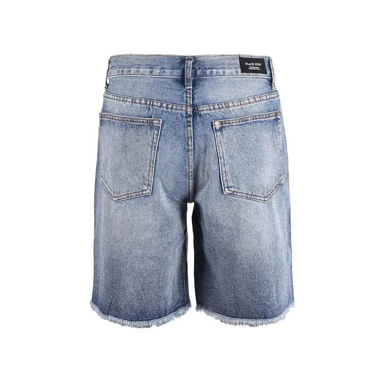 Loose Dad Denim Shorts Men Jeans