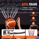 Basketball Rim, Wall Door Mounted Basketball Hoop, Heavy Duty Q235 Basketball Flex Rim Goal Replacement With Net And Double Spring, Standard 18 Indoor Outdoor Hanging Hoop For Kids Adults EX-STOCK