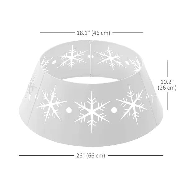 26 Christmas Tree Base Cover, Christmas Tree Collar With Hollow Snowflake Patterns For Home Decoration, White EX-STOCK Canada 