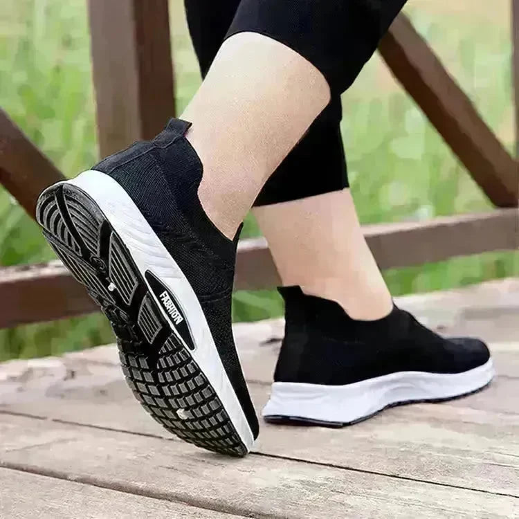 Casual Slip-on Mesh Sports Shoes Flying Woven Soft Breathable  Running Walking Flat Shoes Men - EX-STOCK CANADA