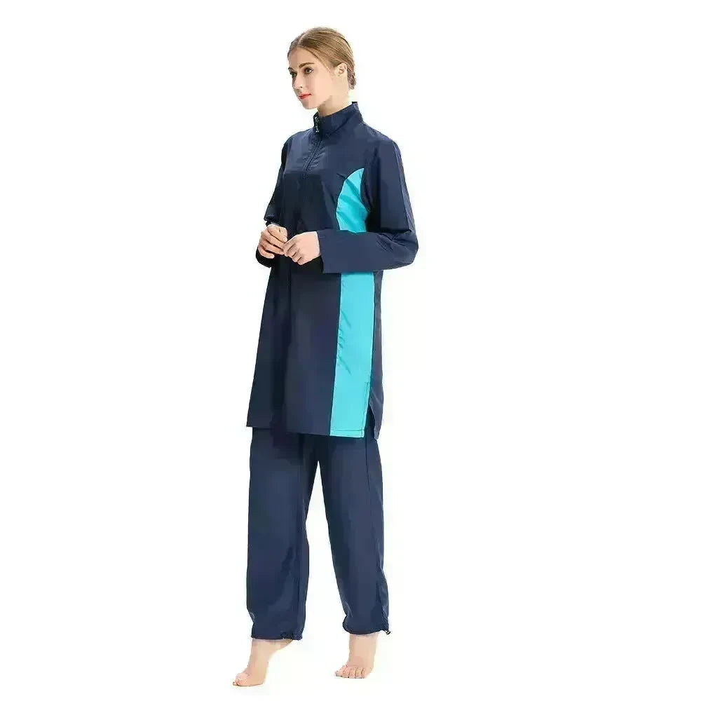 ArabSwimsuit Southeast Asia Hui Conservative Three-piece Suit Sportswear Swimming Suit EX-STOCK