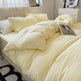 Four-piece Bed Set Solid Color Sanding Washed Cotton Duvet Cover EX-STOCK Canada 