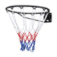 Basketball Rim, Wall Door Mounted Basketball Hoop, Heavy Duty Q235 Basketball Flex Rim Goal Replacement With Net And Double Spring, Standard 18 Indoor Outdoor Hanging Hoop For Kids Adults EX-STOCK