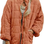 Capital de invierno algodón de algodón acolchado chaqueta de manga larga mujeres