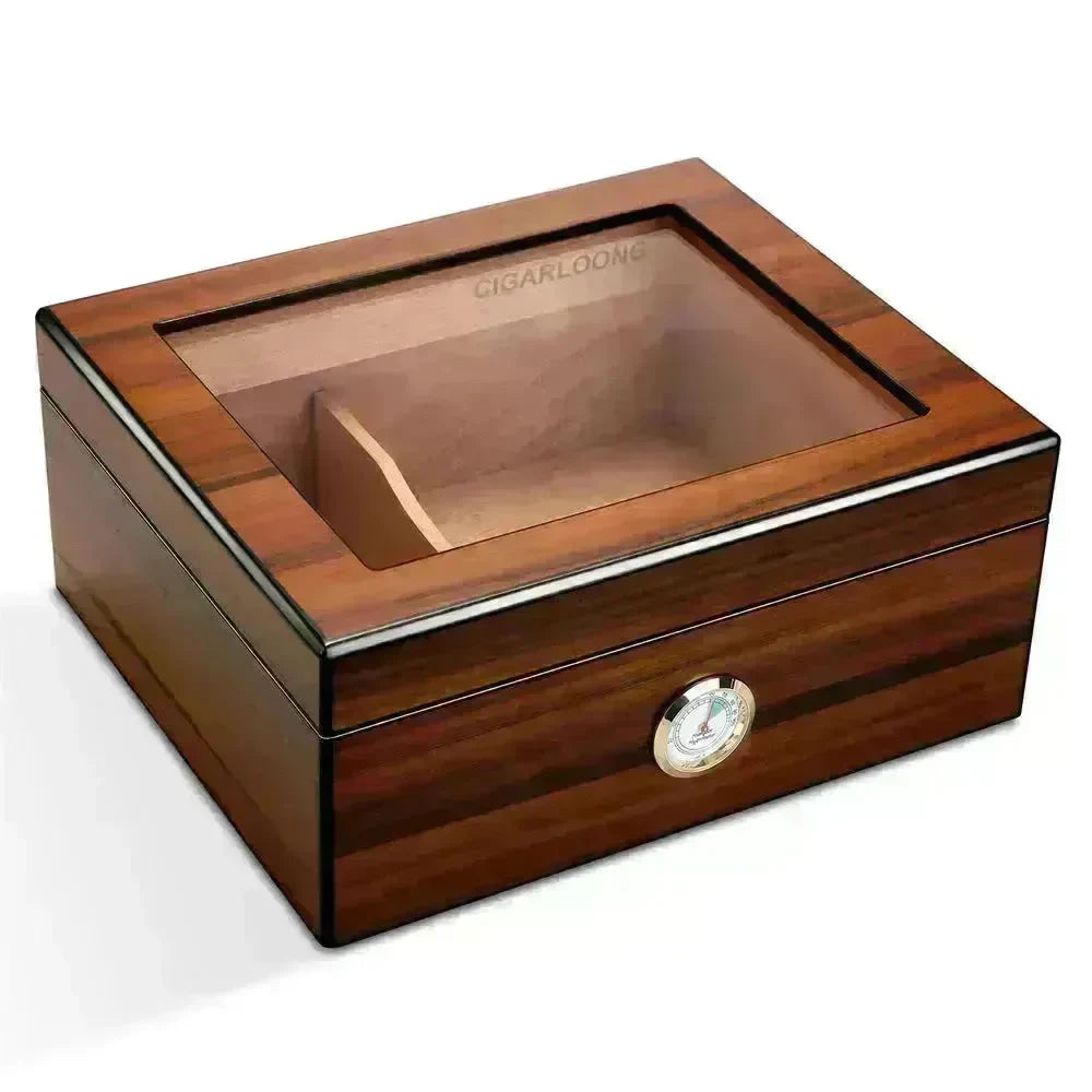 Portable Cedar Wood Humidifying Moisturizing Cigar Box Humidor Case - EX-STOCK CANADA