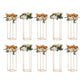 10PCS 31.5inch High Wedding Flower Stand, With Acrylic Laminate,Metal Vase Column Geometric Centerpiece Stands, Gold Rectangular Floral Display Rack For Events Reception, Party Decoration EX-STOCK