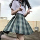 Student Jk Plaid Skirt Preppy Style Mini Pleated  Kilt Skirt - EX-STOCK CANADA
