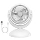 Air Circulator Desk Fan Portable Desktop Rechargeable Oscillating Fan With 4 Speeds 360 Degree Tilt Head Automatic Rotation Quiet 40dB Table Fan For Home Office Bedroom EX-STOCK