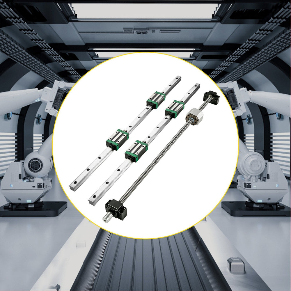 1Pcs RM1605-1000mm Ballscrew With BF12 BK12 Kit, Coupling, Slide Blocks Linear Guide Rail Set For DIY CNC Routers Lathes Mills EX-STOCK