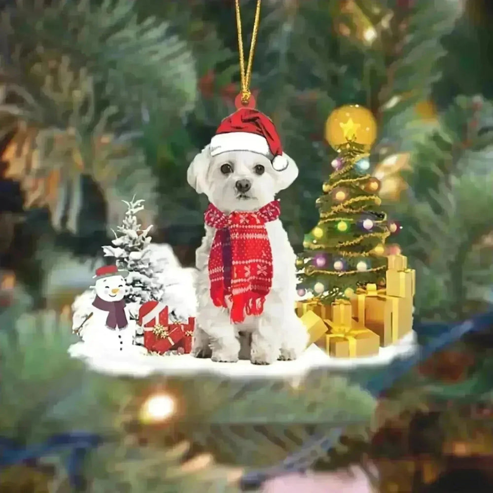 Christmas Family Puppies Decorate Trees With Lights - EX-STOCK CANADA