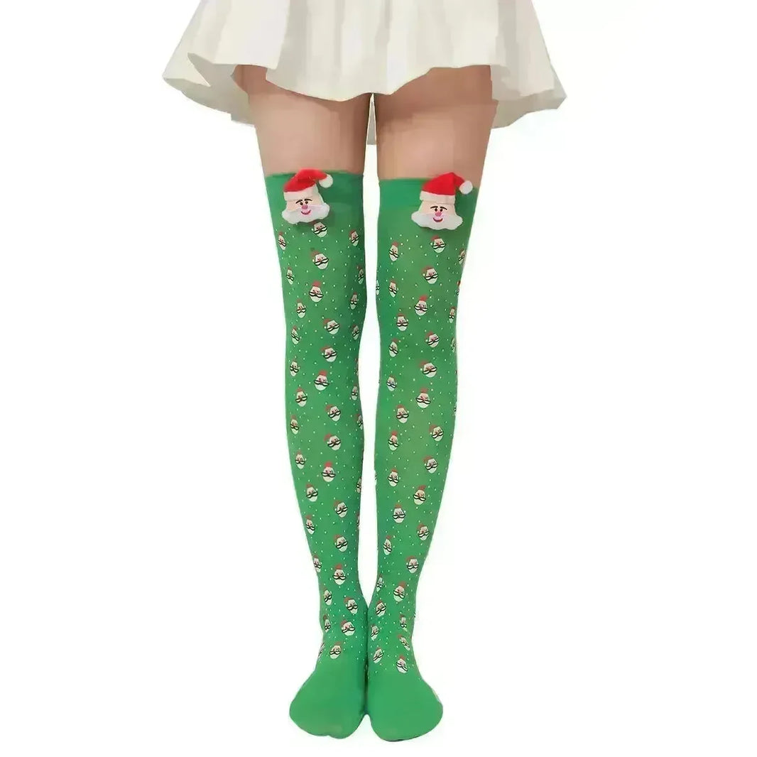 Christmas Plush Doll Knee Socks Bow Stockings - EX-STOCK CANADA