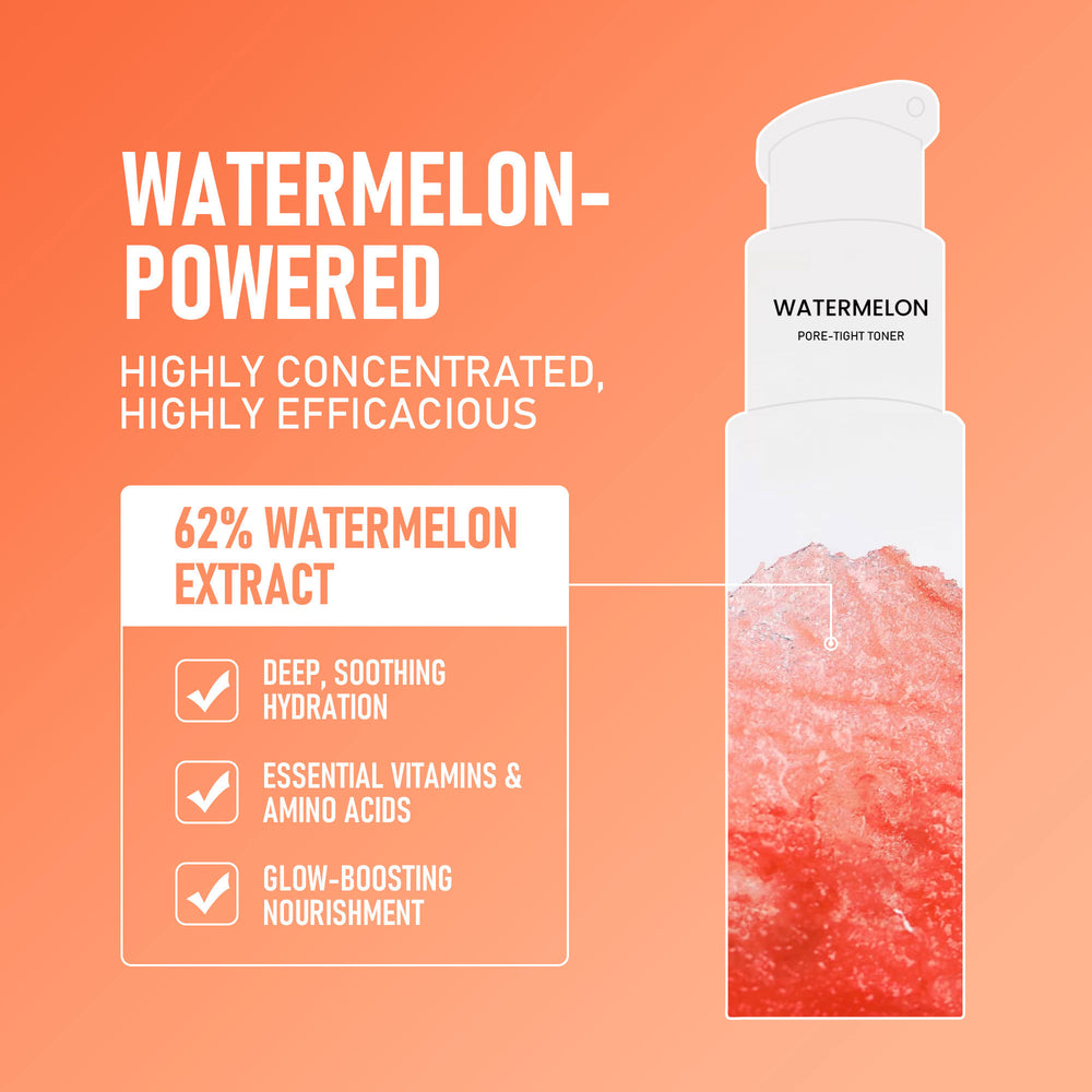 Product packaging with watermelon extract on an orange background