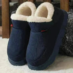 Winter Plush Cotton Shoes Women Men Warm Suede House Shoes For Parents Solid Color Thick-soled Garden Shoes Outdoor - EX-STOCK CANADA