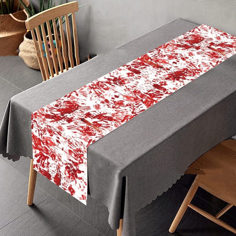Halloween Horror Bloody Hand Printed Tablecloth Decoration EX-STOCK
