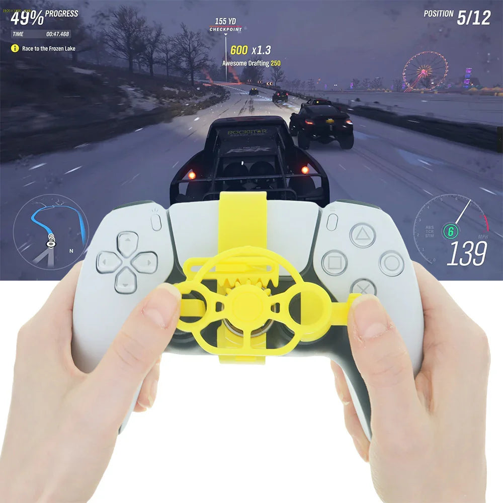 PS5 Computer Racing Game Handle Steering Wheel Simulation | EX-STOCK