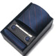 Men's Jacquard Woven Formal Tie Set – Rayon Arrow Necktie with Handkerchief, Tie Clip & Cufflinks | Canada & USA