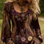 Grass And Flower Embroidered Linen Shirt EX-STOCK Canada 