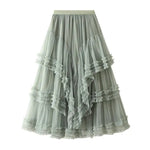 Slimming Multi-layer Gauze Skirt High-grade Midi Tulle Skirt - EX-STOCK CANADA