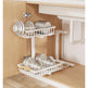 Metal Adjustable Height Two-Tier Drawer Kitchen Bathroom Under Sink Storage Rack EX-STOCK
