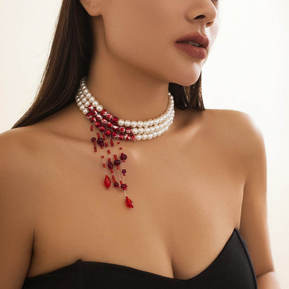 Women's Fashion Gothic Pearl Necklace EX-STOCK