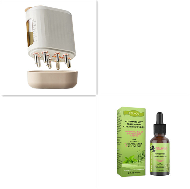 2 In 1 Electric Scalp Massager And Hair Oil Applicator Hair Massager Scalp Applicator Brush For Hair Treatment Growth 