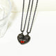 Punk Retro Skull Pendant Halloween Necklace Heart-shaped Magnetic Stitching Love Skull Couple Necklace EX-STOCK