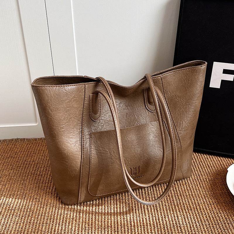 Casual Retro Shoulder Bag Texture Class Commuter Tote - EX-STOCK Canada