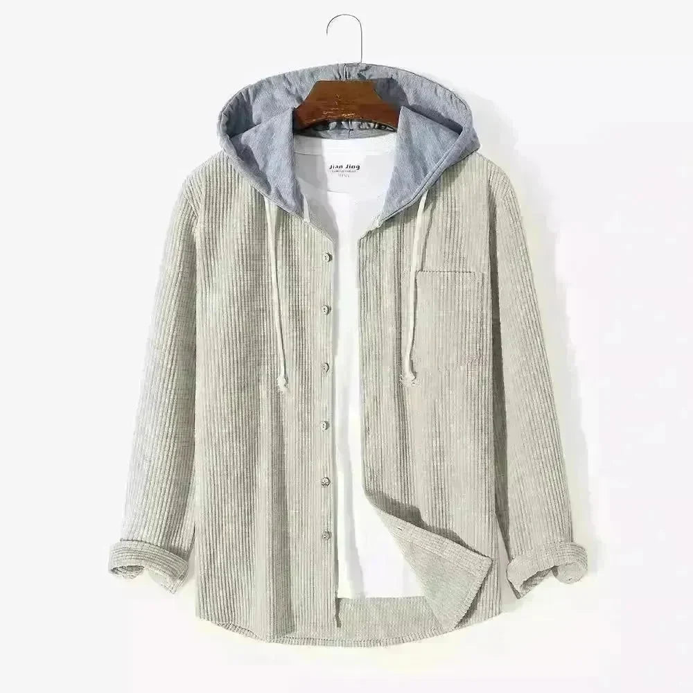 Men's Autumn And Button down Waffle Hoodie Cardigan - EX-STOCK CANADA