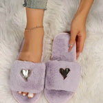 Fluffy Slipper Fall Winter Warm Home Fur Furry Slippers Women Plush Shoes Indoor House Fuzzy Flip Flops Female Padded Fleece Living Bedroom - EX-STOCK Canada