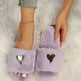 Fluffy Slipper Fall Winter Warm Home Fur Furry Slippers Women Plush Shoes Indoor House Fuzzy Flip Flops Female Padded Fleece Living Bedroom - EX-STOCK CANADA