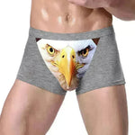 Printed Wolf Head Big Bird  Men's Boxer Briefs Underwear - EX-STOCK CANADA