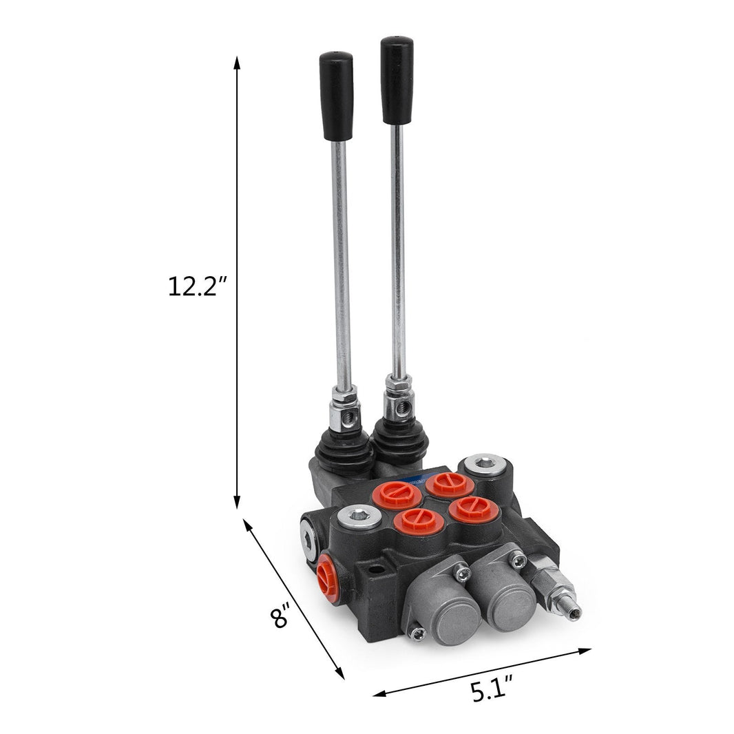 Hydraulic Valve 2 Spool Hydraulic Directional Control Valve 11gpm Hydraulic Control Valve Double Acting For Tractors Loaders Tanks EX-STOCK