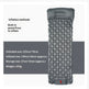Gray inflatable camping sleeping pad shown on a white background with text detailing inflation methods and size measurements.