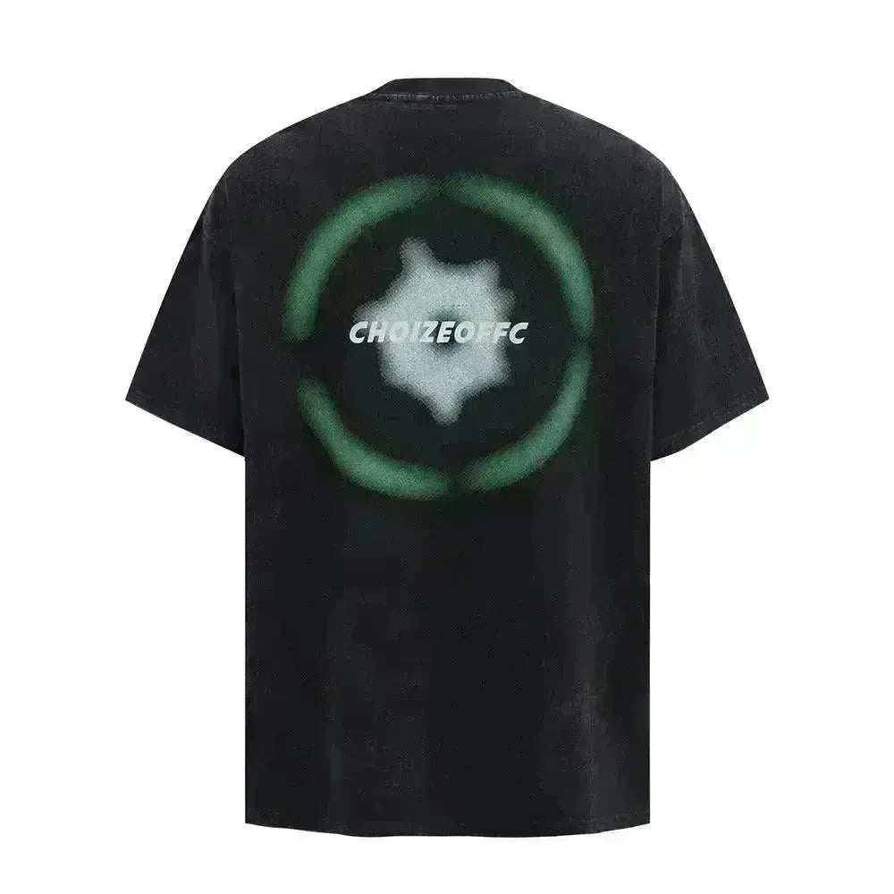 Abstract Pattern Printing Wash Short Sleeve - EX-STOCK CANADA