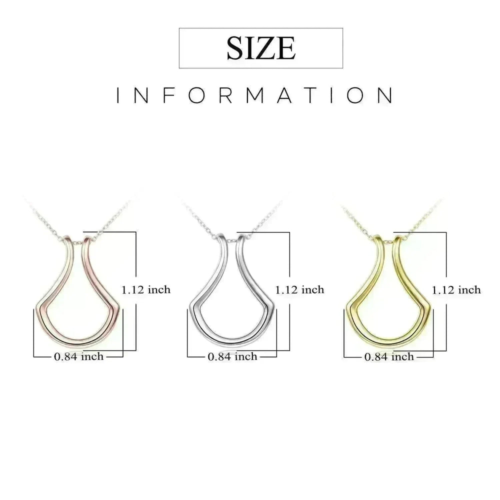 Sterling Silver Ring Holder Necklace Pendant Jewelry for Women - EX-STOCK CANADA