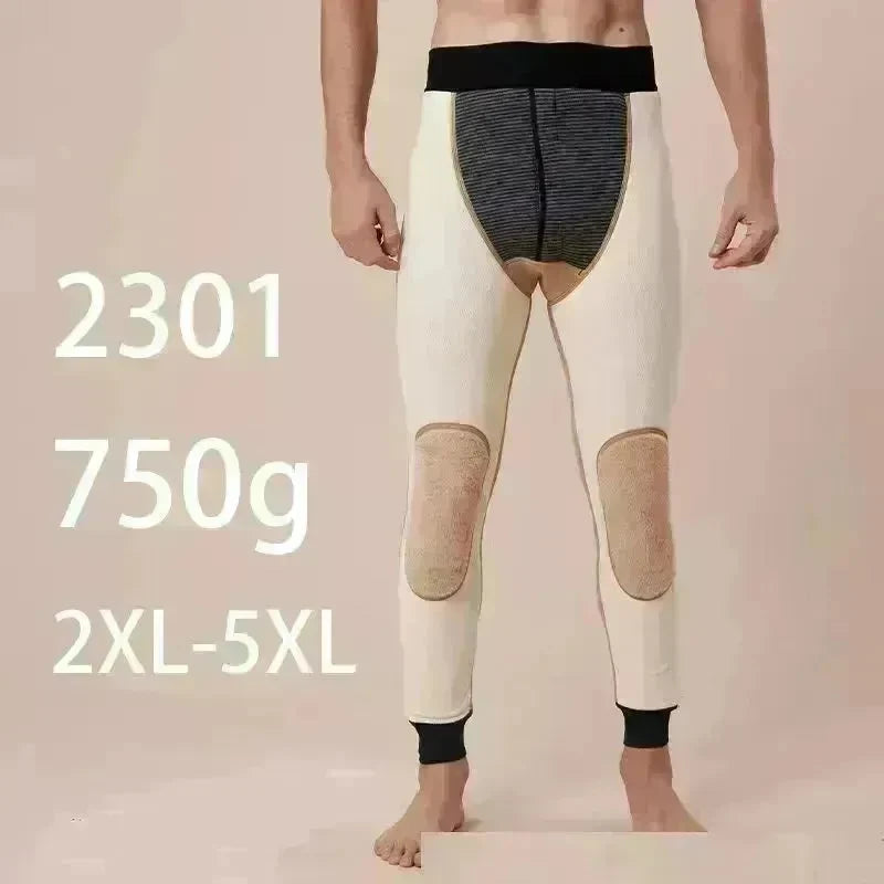 Men's Cotton Pants Graphene Waist Support Fleece-lined Long John - EX-STOCK CANADA