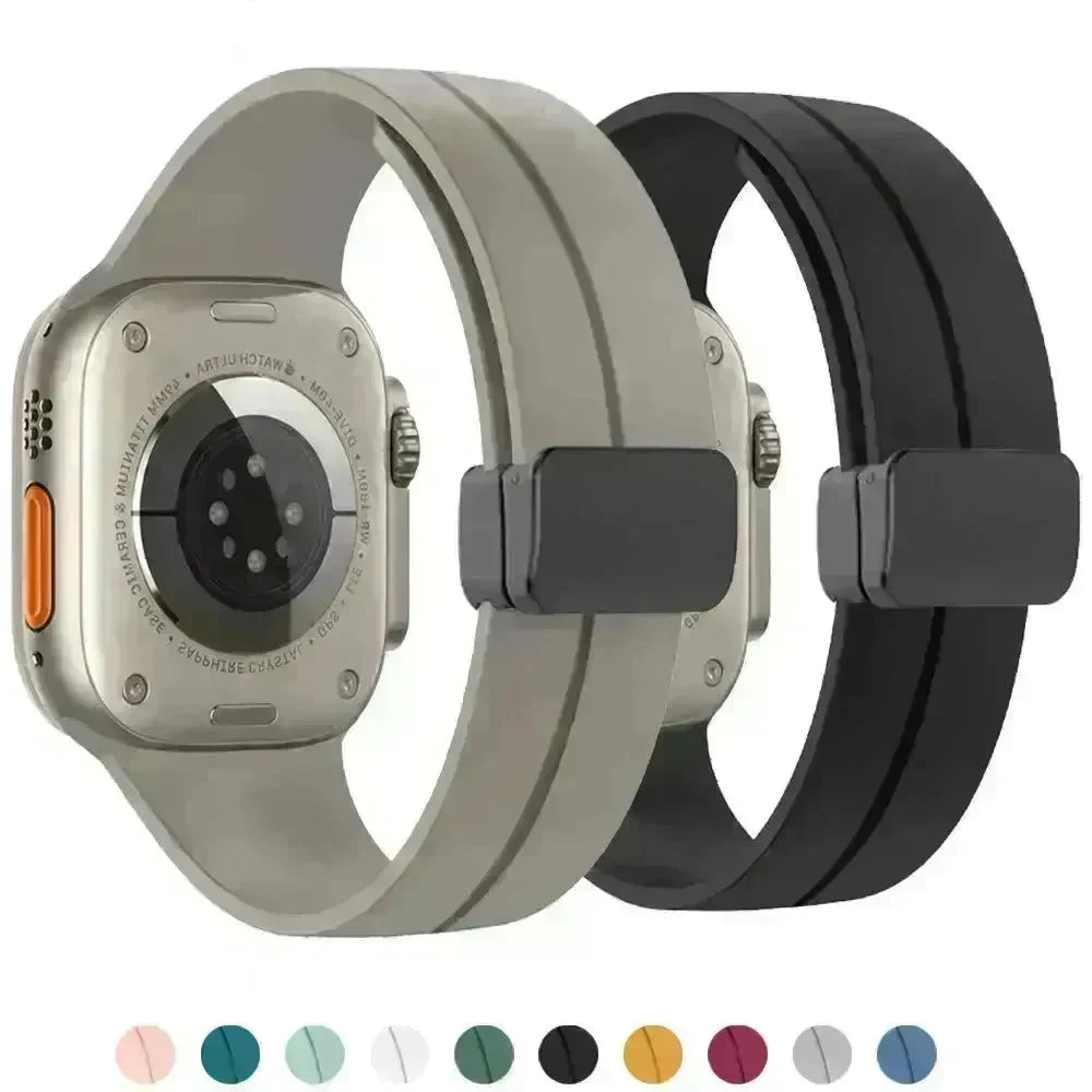 Magnetic Silicone Watch Band suitable for Apple iWatch - EX-STOCK CANADA