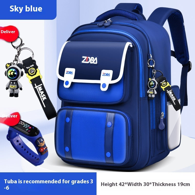Schoolbag Boy Elementary School Students Three Four To Six Grade EX-STOCK