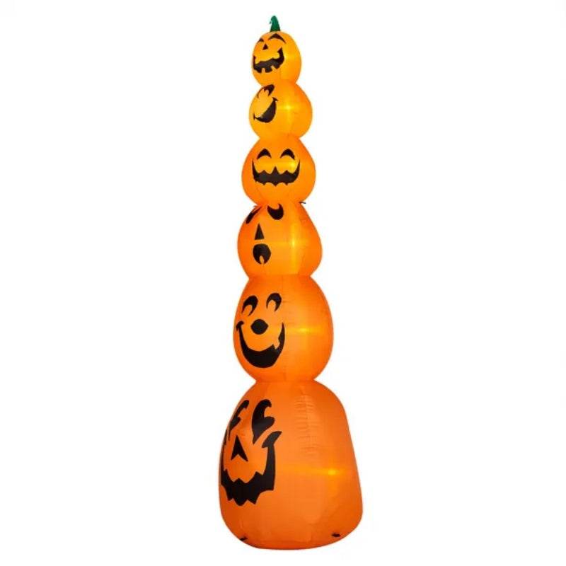 9FT Halloween Inflatable Stacked Pumpkins, Blow Up 6 Pumpkins Inflatable With Built-in LED Lights Outdoor Decorations Large Party Yard Decoration EX-STOCK